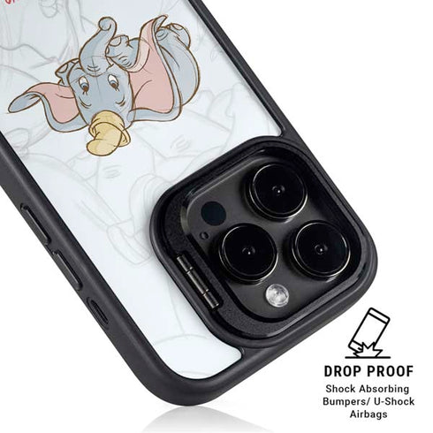 Disney Dumbo Classic sketched portrait iPhone 15 Pro Kickstand Case